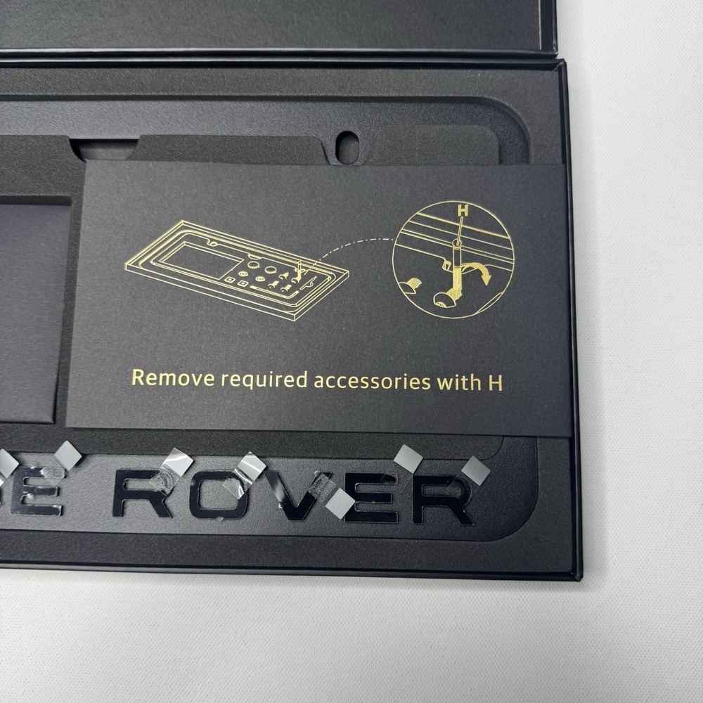 Range Rover All Black License Plate Metal with Nuts and Screws New Complete - Picture 3 of 7
